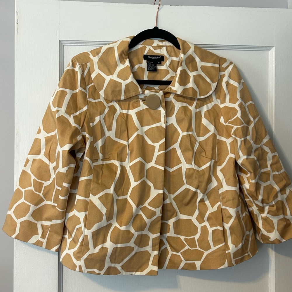 Sandro Giraffe Print Jacket